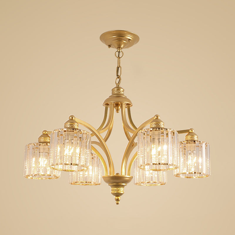 Modern Style Hanging Light Fixture Crystal Pendant Lamp for Bedroom