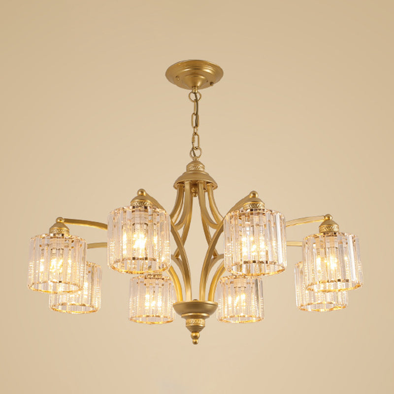 Modern Style Hanging Light Fixture Crystal Pendant Lamp for Bedroom