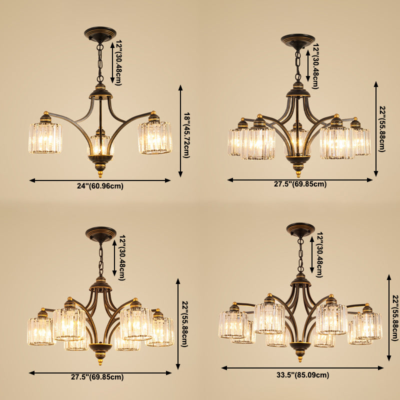 Modern Style Hanging Light Fixture Crystal Pendant Lamp for Bedroom