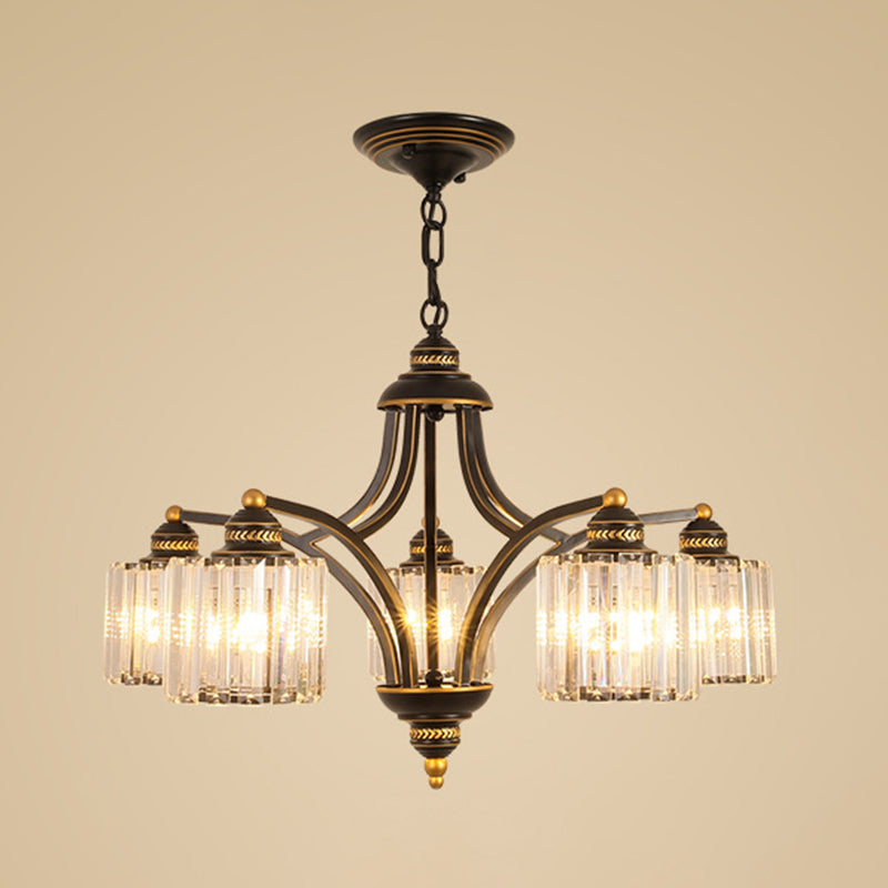 Modern Style Hanging Light Fixture Crystal Pendant Lamp for Bedroom