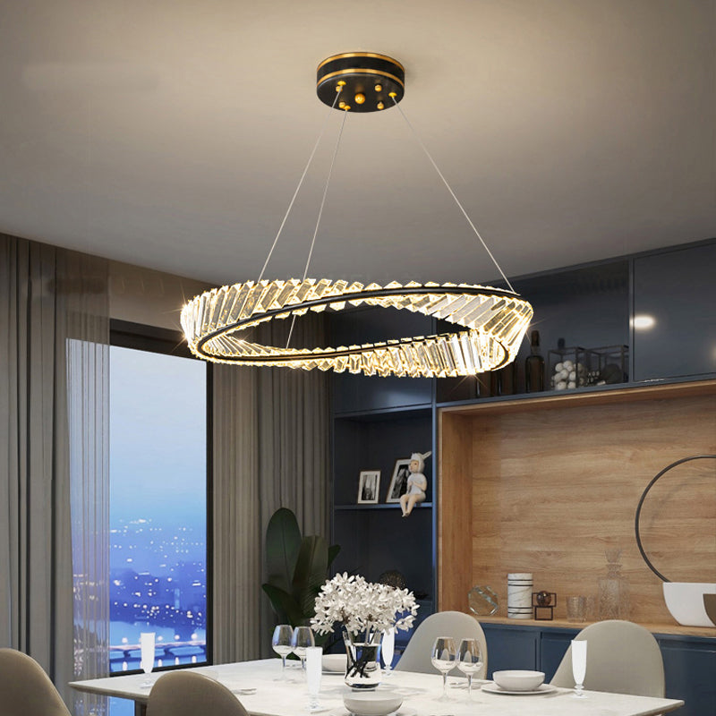 Lámpara de luz colgante de cristal de 1 luz lámpara de colgante LED moderna para dormitorio