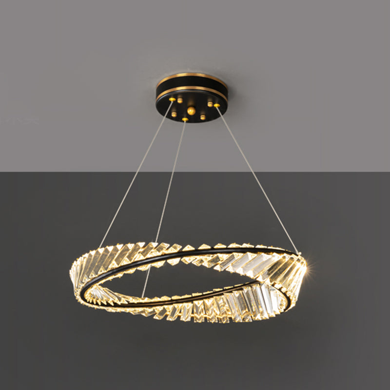 1-Licht-Kristallhänge-Leuchte moderne LED-Anhängerlampe für Schlafzimmer