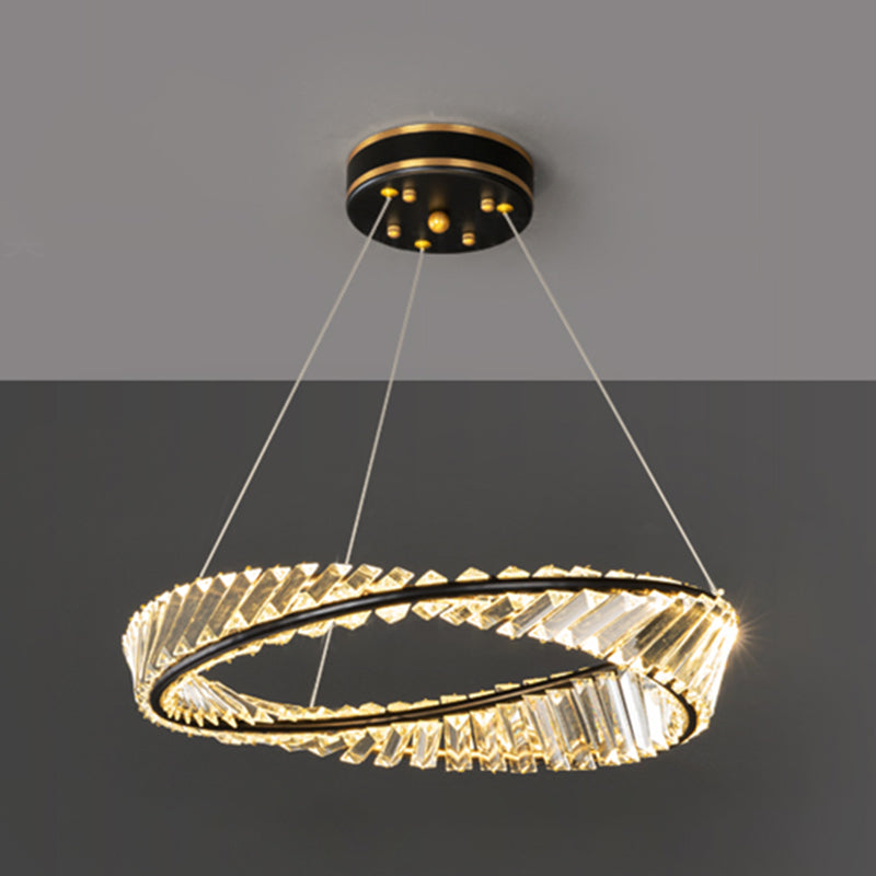 1-Licht-Kristallhänge-Leuchte moderne LED-Anhängerlampe für Schlafzimmer