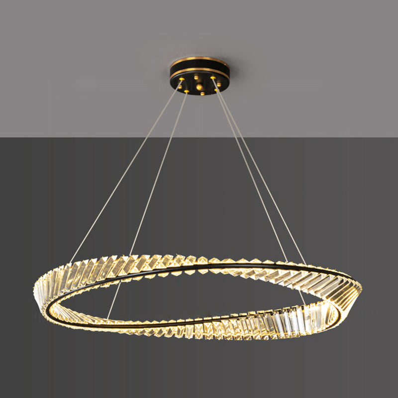 1-Licht-Kristallhänge-Leuchte moderne LED-Anhängerlampe für Schlafzimmer