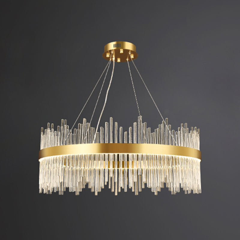 Crystal Hanging Lamp Fixture Modern Style Pendant Lamp for Living Room