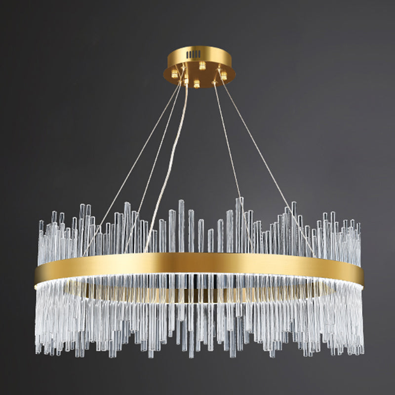 Crystal Hanging Lamp Fixture Modern Style Pendant Lamp for Living Room