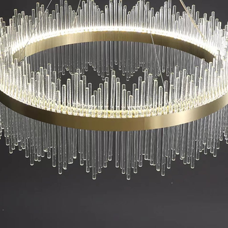 Crystal Hanging Lamp Fixture Modern Style Pendant Lamp for Living Room