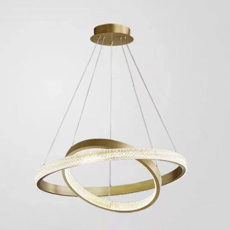 Multi Lights Circle Pendant Chandelier Modern Style Metal Hanging Lamps