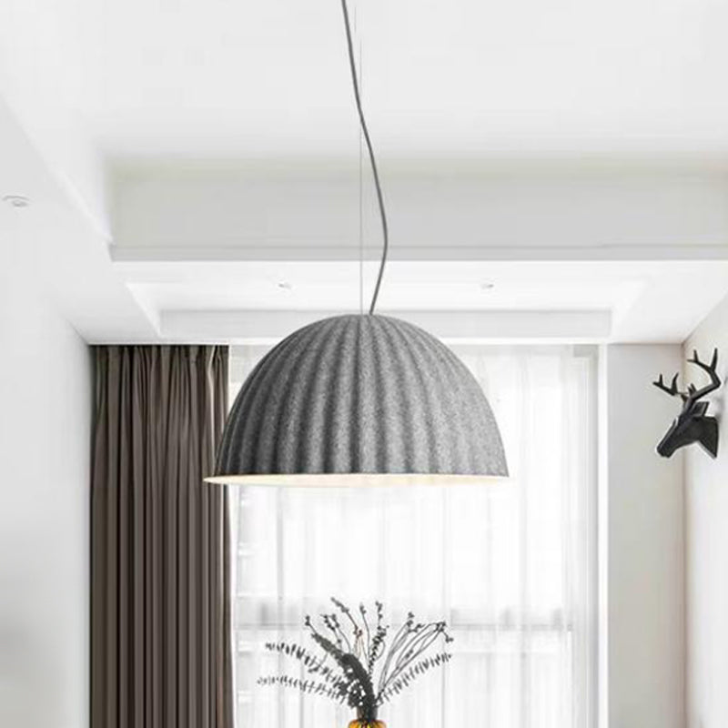 Bowl Shape Hanging Lighting Modern Macaron Style Resin 1 Light Hanging Lamping pour chambre à coucher