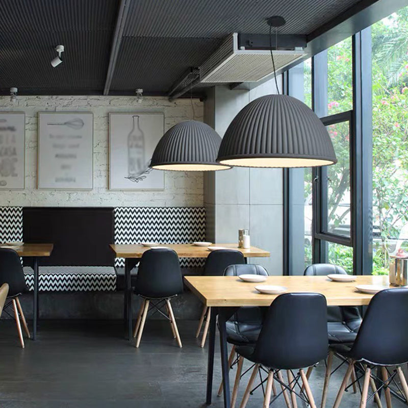 Bowl Shape Hanging Lighting Modern Macaron Style Resin 1 Light Hanging Lamping pour chambre à coucher