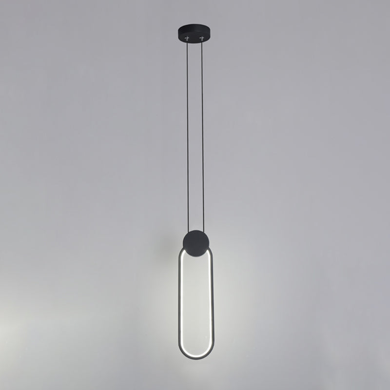 Minimalisme pendentif léger acrylique à 1 lumière LED vers le bas pour chambre à coucher