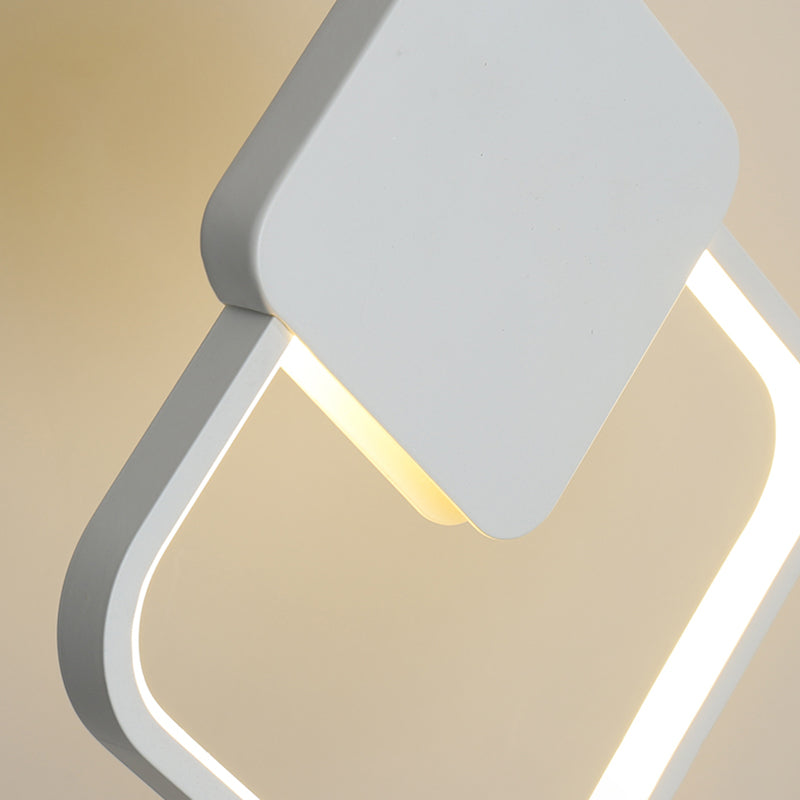 Minimalisme pendentif léger acrylique à 1 lumière LED vers le bas pour chambre à coucher