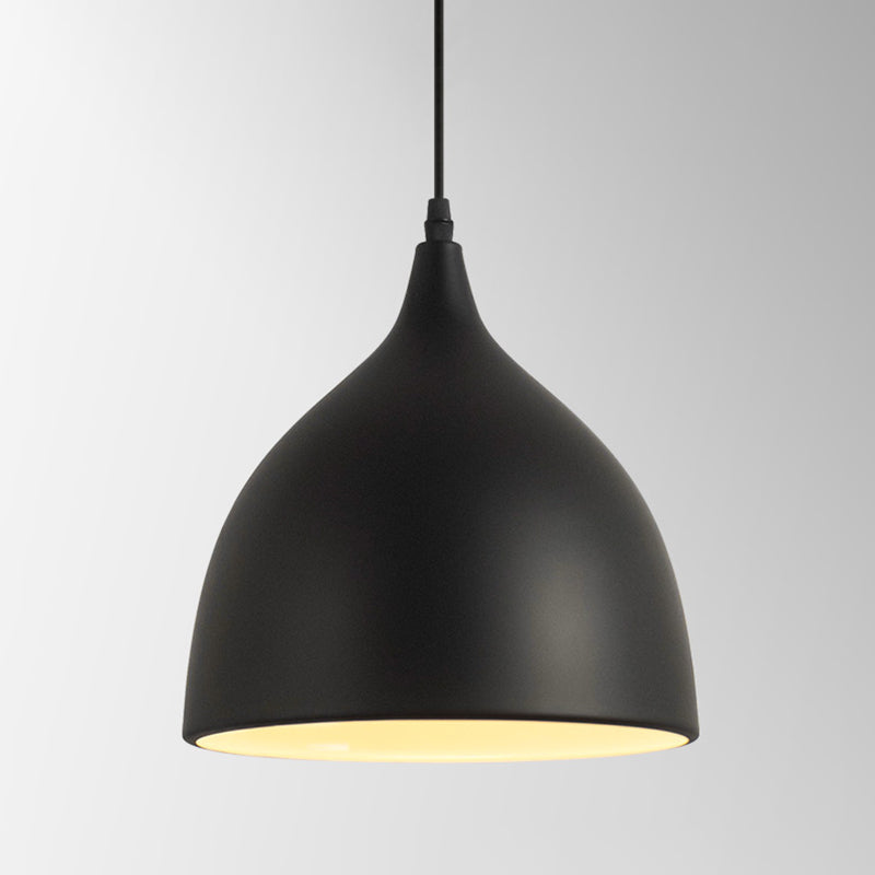 Metal Bowl Shape Hanging Lights Modern Macaron Style 1-Light Pendant Light for Bar