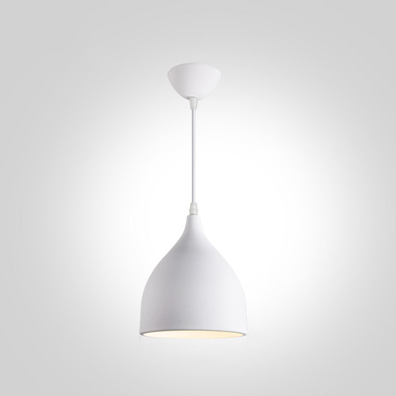 Metal Bowl Shape Hanging Lights Modern Macaron Style 1-Light Pendant Light for Bar