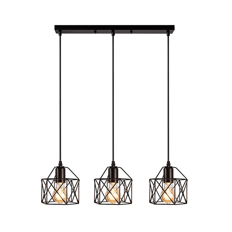 Forme de géométrie en métal Lumières suspendues industrielles multiples liminaires de support de suspension légers