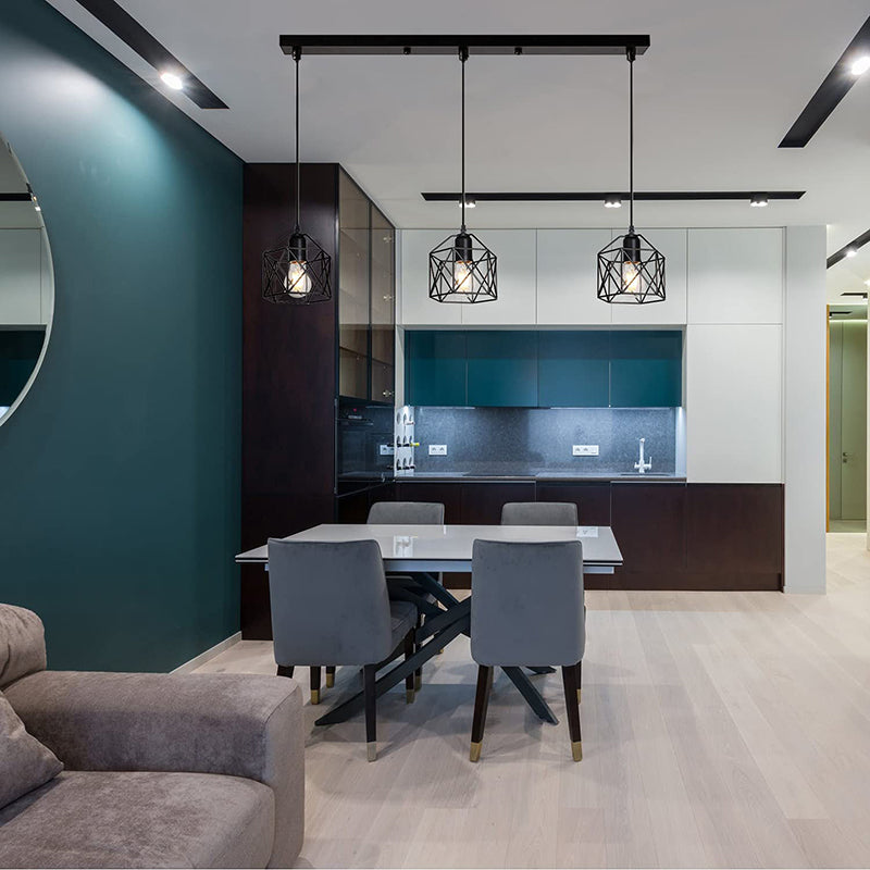 Forme de géométrie en métal Lumières suspendues industrielles multiples liminaires de support de suspension légers