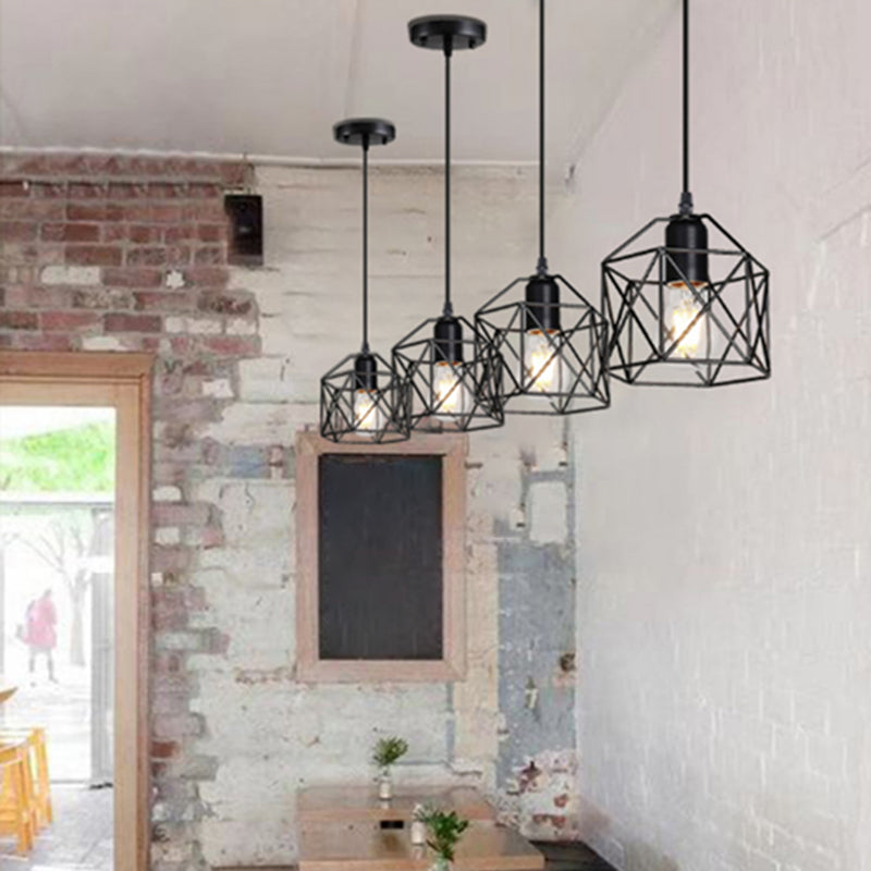 Forme de géométrie en métal Lumières suspendues industrielles multiples liminaires de support de suspension légers