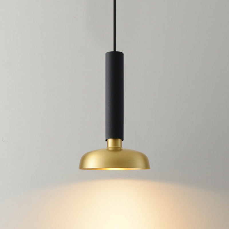 1 Light Pot Cover Hanging Pendant Postmodern Style Metal Hanging Lighting for Living Room