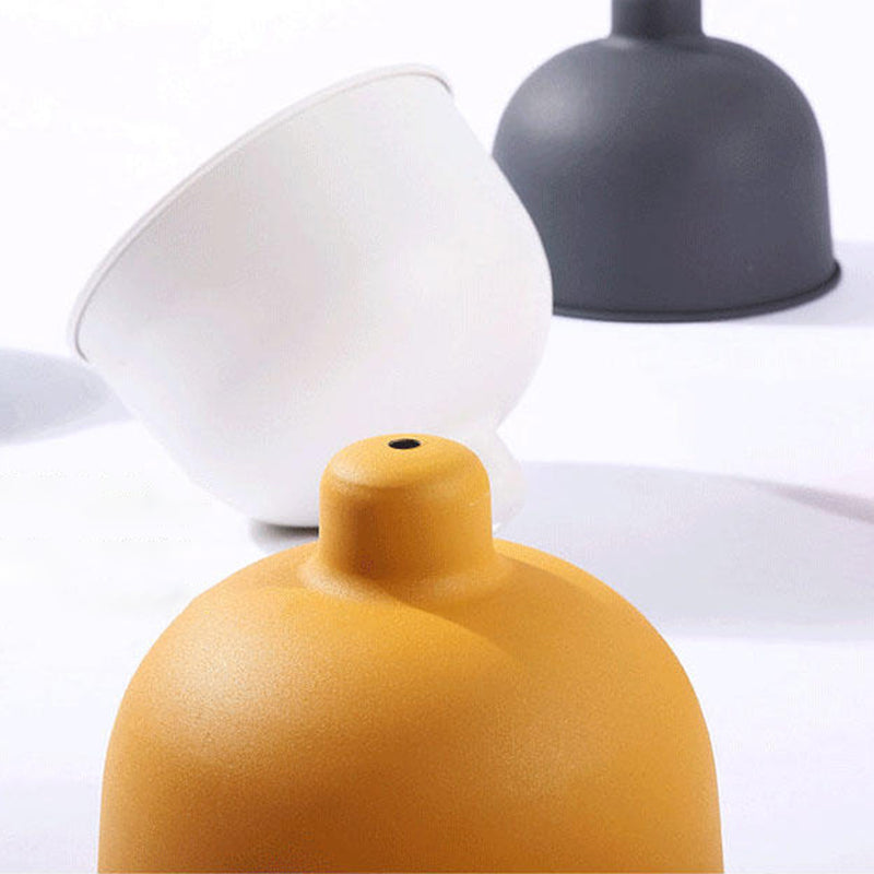 1 Light Bowl Hanging Pendant Modern Macaron Style Metal Hanging Lighting for Dining Room