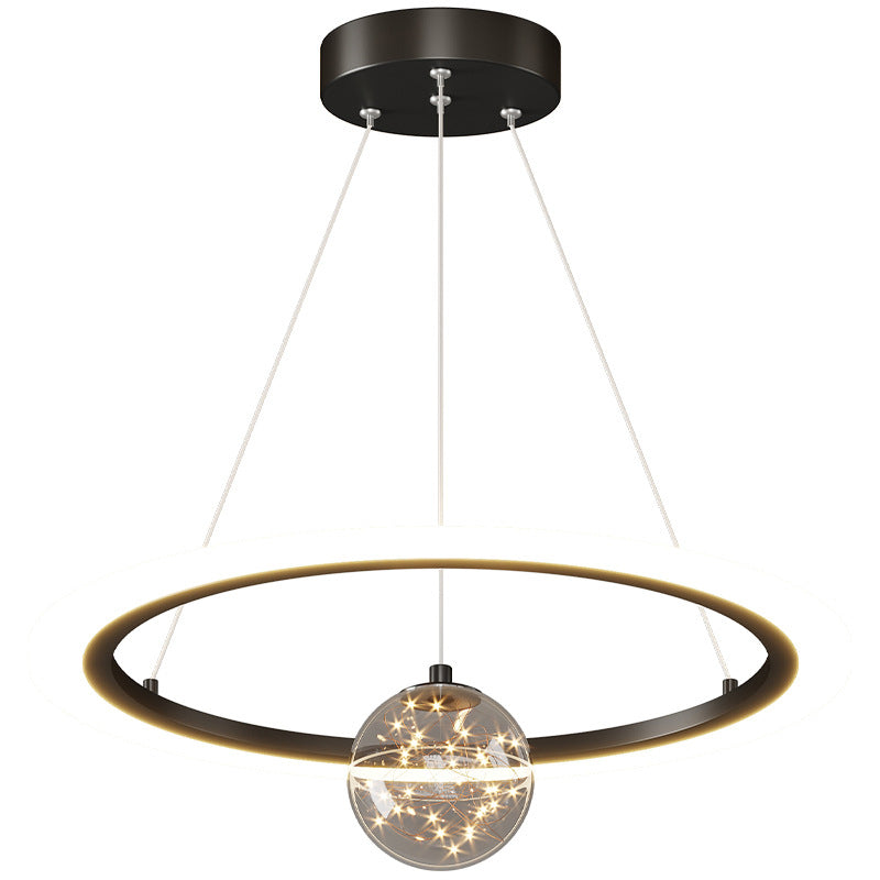 Lampadario a pendente anello multi -luci lampadario in stile moderno in metallo moderno