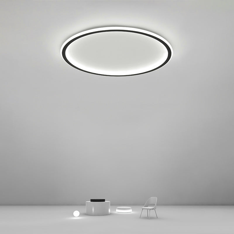 Cirkelvormige metalen plafondlamp, minimalistische stijl LED-inbouwplafondlamp