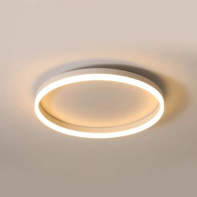 Circular Flush Mount Ceiling Light Metal LED Modern Flush Mount Light for Bedroom