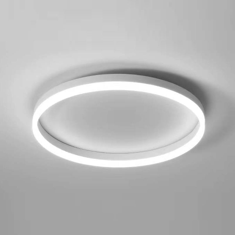 Circular Flush Mount Ceiling Light Metal LED Modern Flush Mount Light for Bedroom