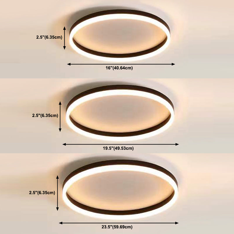 Circular Flush Mount Plafond Light Metal LED Modern Flush Mount Light voor slaapkamer