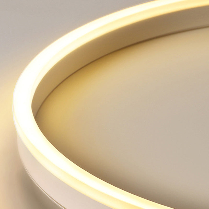 Circular Flush Mount Ceiling Light Metal LED Modern Flush Mount Light for Bedroom