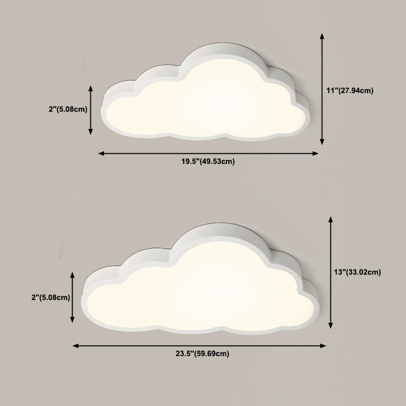 Metal Cloud Shape Ceiling Mount Light Fixture Nordic LED Flush Mount Ceiling Light