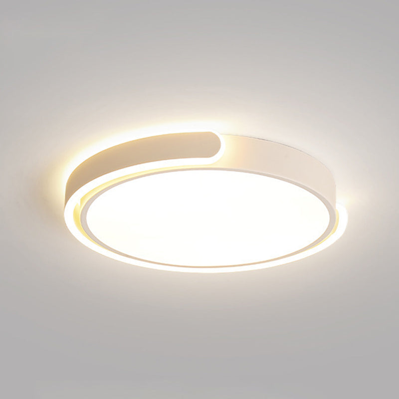 Eenvoud Ronde Flush Mount Verlichting Metaal LED Slaapkamer Plafond Mount Licht Profiel