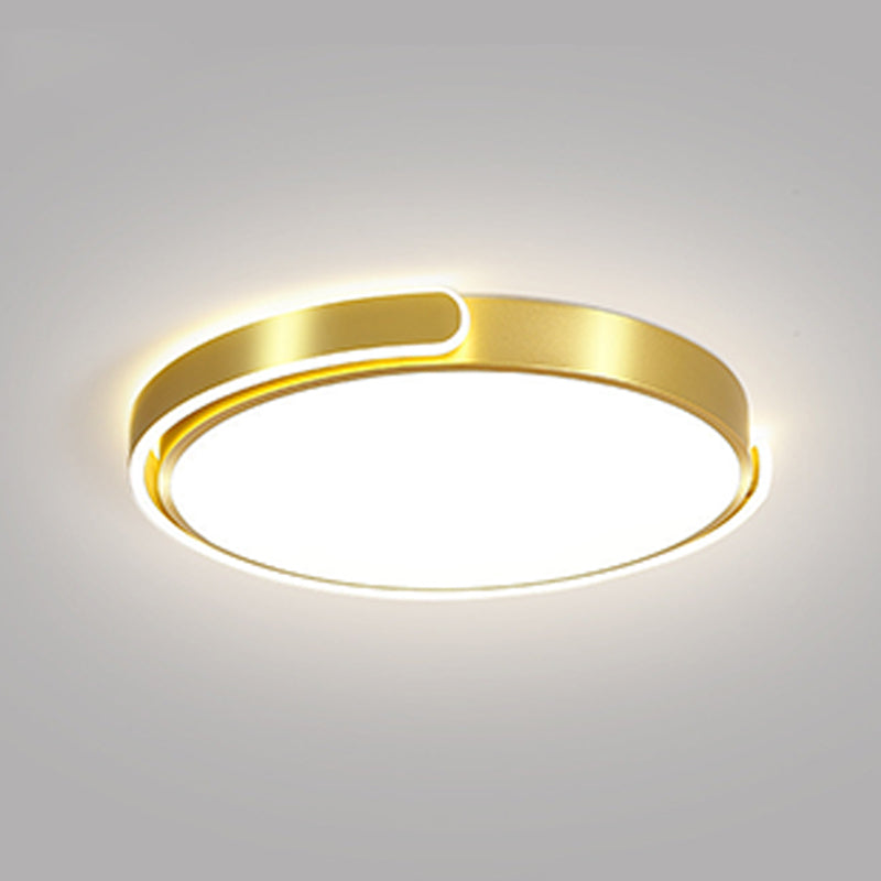 Eenvoud Ronde Flush Mount Verlichting Metaal LED Slaapkamer Plafond Mount Licht Profiel