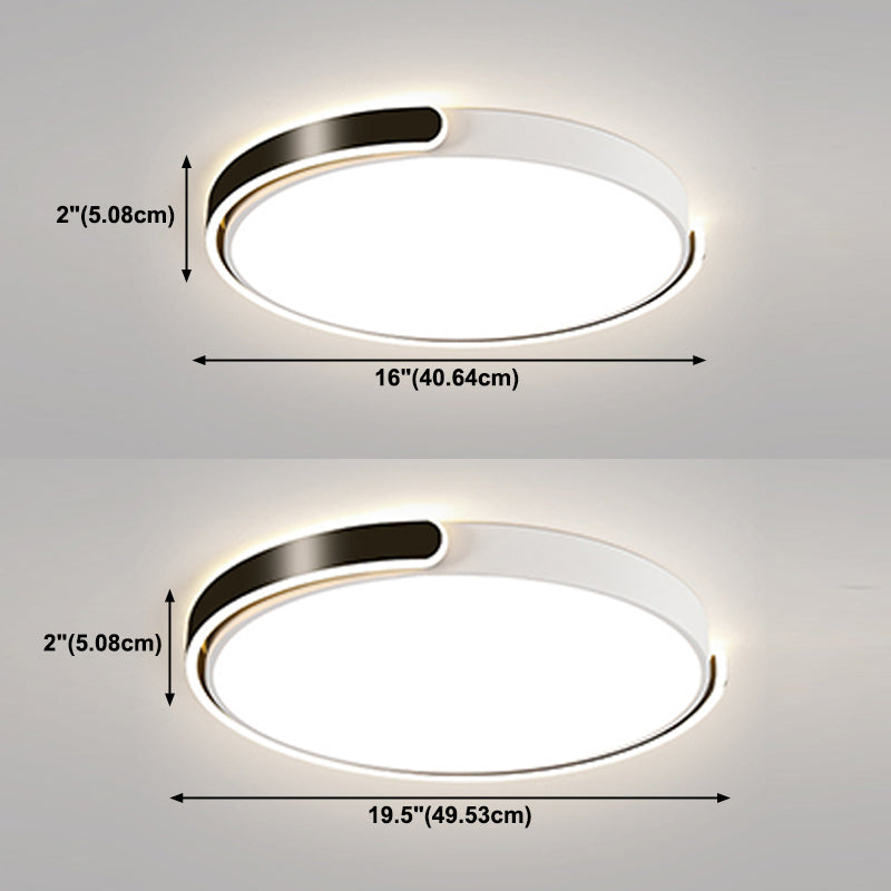 Eenvoud Ronde Flush Mount Verlichting Metaal LED Slaapkamer Plafond Mount Licht Profiel
