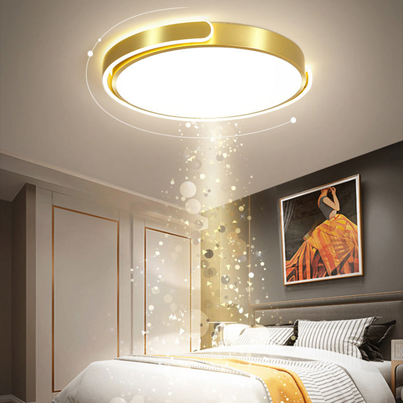 Eenvoud Ronde Flush Mount Verlichting Metaal LED Slaapkamer Plafond Mount Licht Profiel