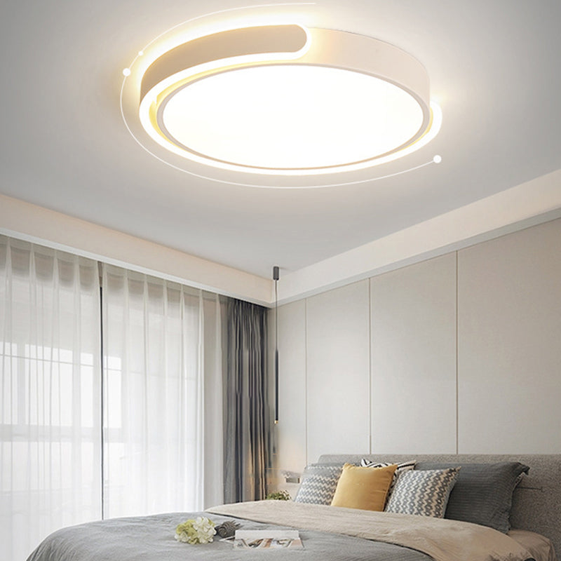 Eenvoud Ronde Flush Mount Verlichting Metaal LED Slaapkamer Plafond Mount Licht Profiel