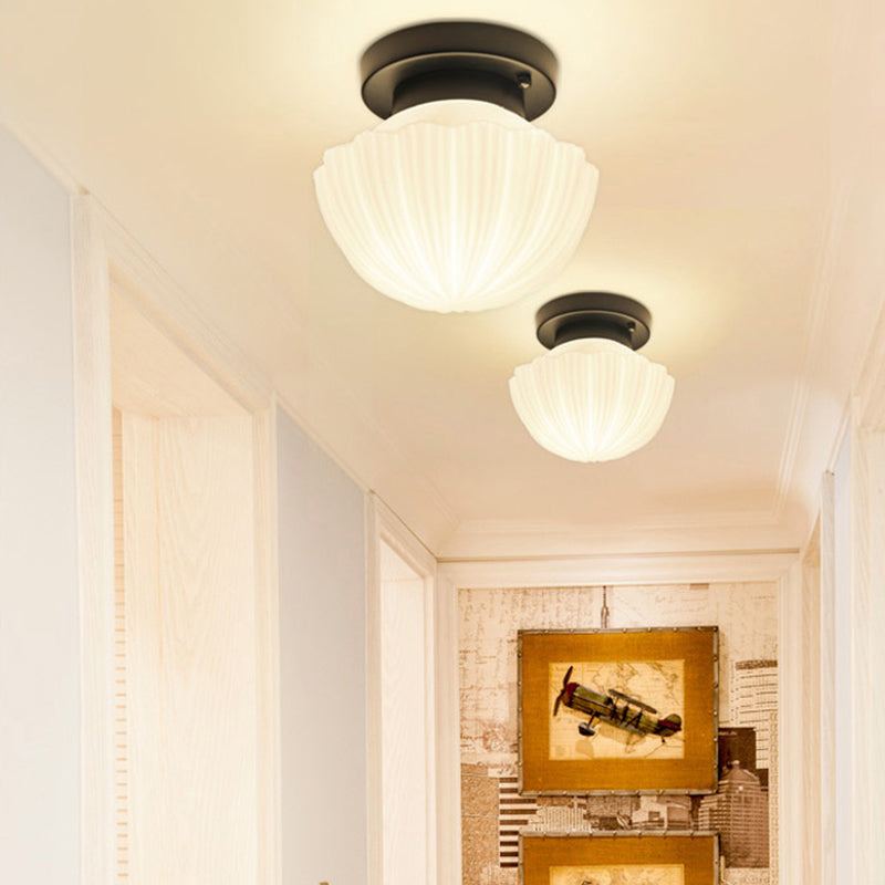 Modern Semi Flush Ceiling Light Traditional Semi Mount Lighting for Glass Shaded