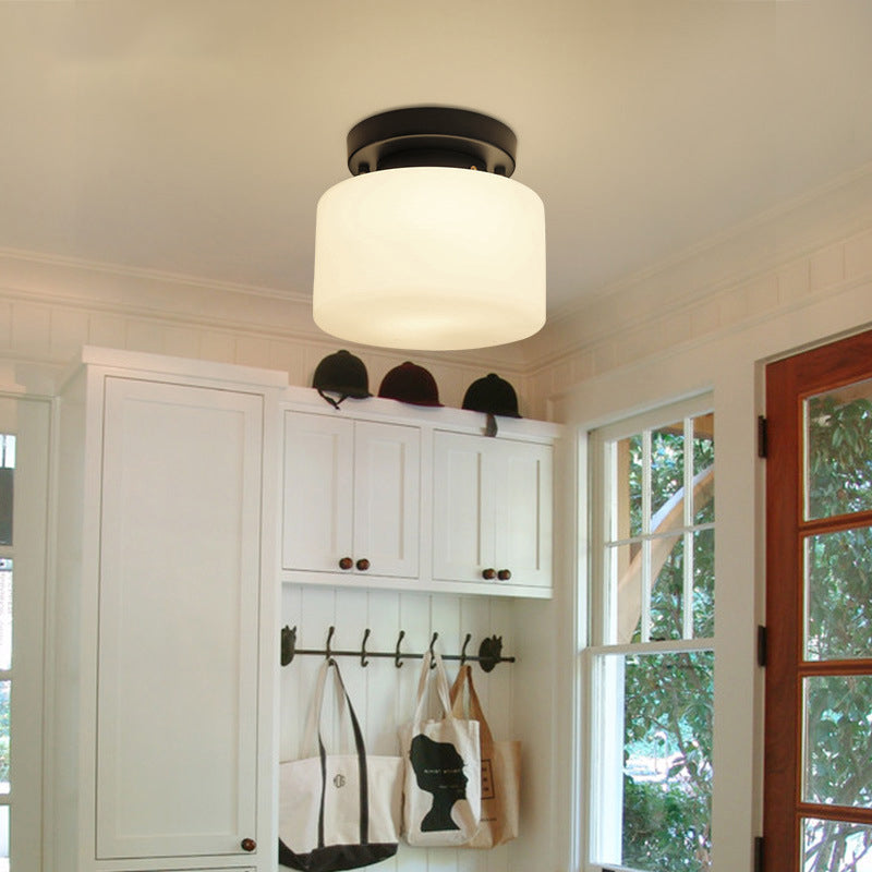 Modern Semi Flush Ceiling Light Traditional Semi Mount Lighting for Glass Shaded