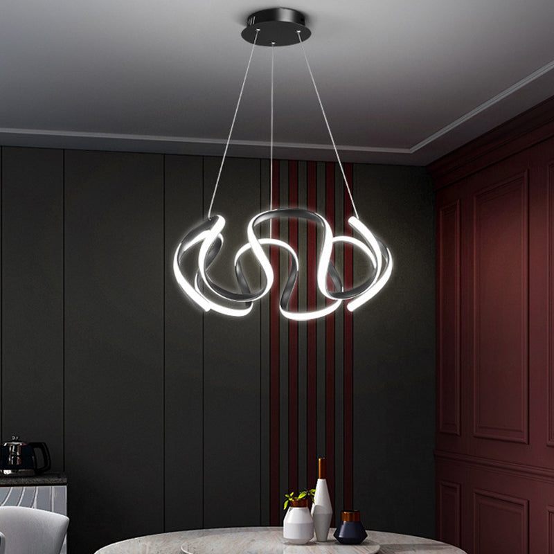 Waving Chandelier Light Fixture Nordic Style LED Hanging Light Fixture