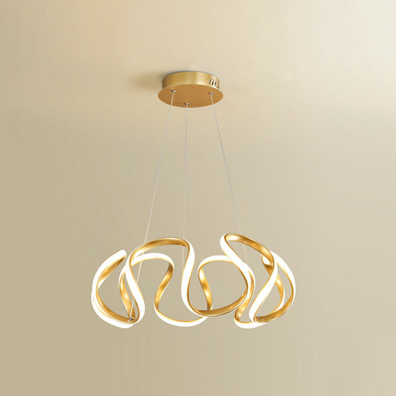 Waving Chandelier Light Fixture Nordic Style LED Hanging Light Fixture