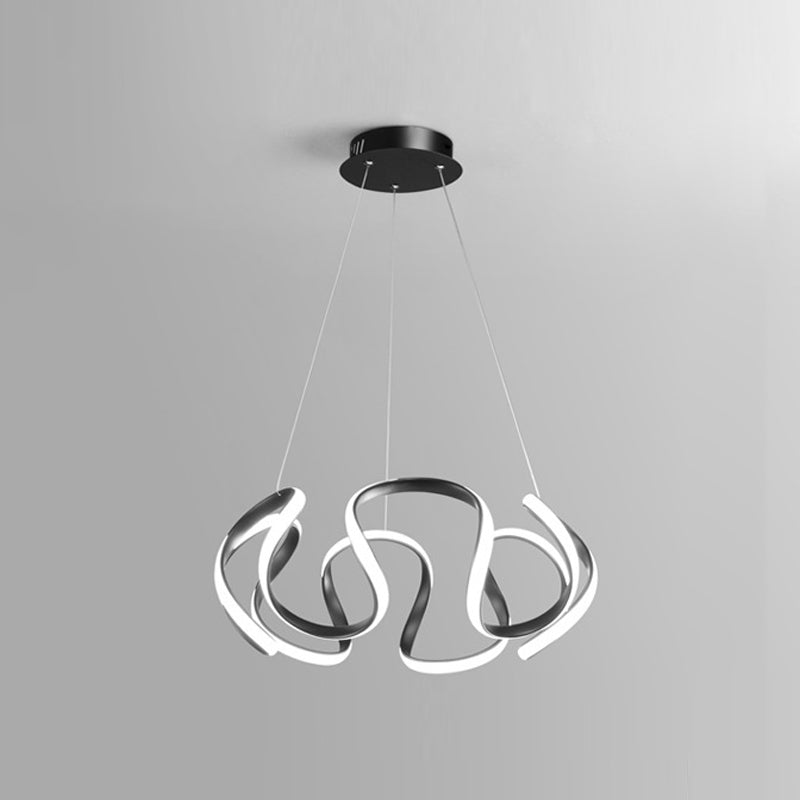 Waving Chandelier Light Fixture Nordic Style LED Hanging Light Fixture