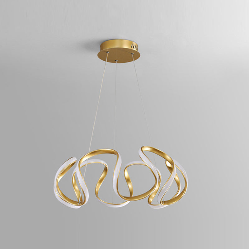 Waving Chandelier Light Fixture Nordic Style LED Hanging Light Fixture