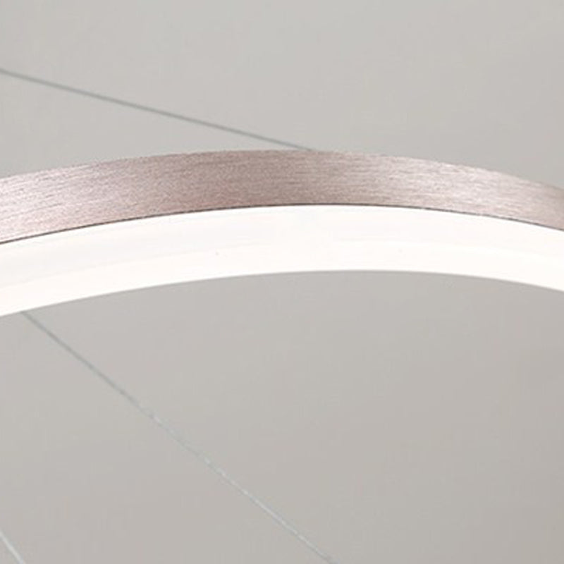 Circular Metal Hanging Light Fixture Simplicity LED Hanging Chandelier