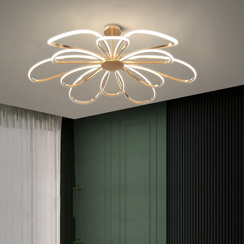 Floral Metal Hanging Chandelier Nordic Style LED Pendant Chandelier for Living Room