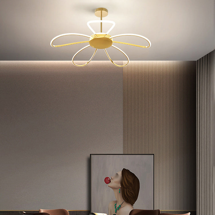 Floral Metal Hanging Chandelier Nordic Style LED Pendant Chandelier for Living Room