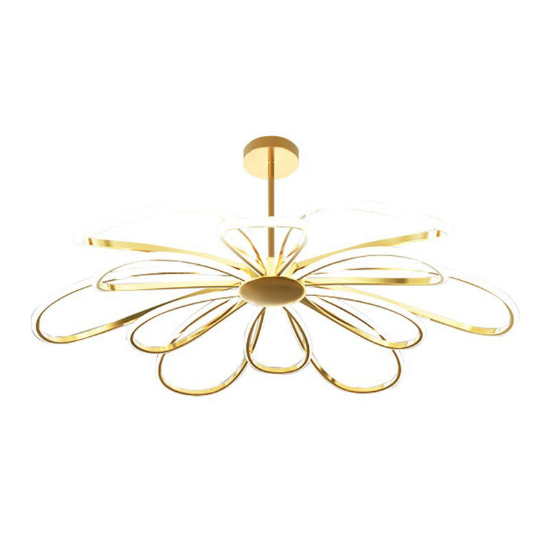 Floral Metal Hanging Chandelier Nordic Style LED Pendant Chandelier for Living Room