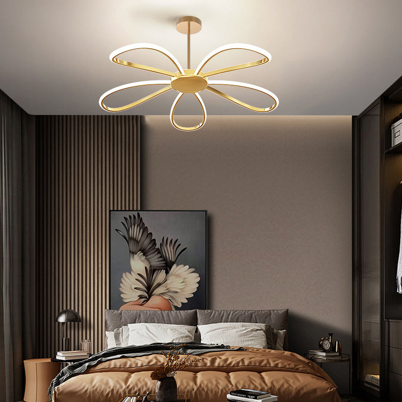 Floral Metal Hanging Chandelier Nordic Style LED Pendant Chandelier for Living Room