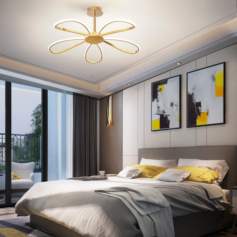 Floral Metal Hanging Chandelier Nordic Style LED Pendant Chandelier for Living Room