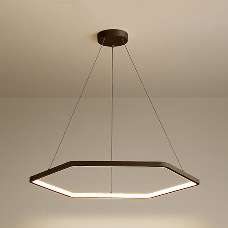 Geometric Hanging Light Kit Simplicity LED Metal Pendant Light Fixture