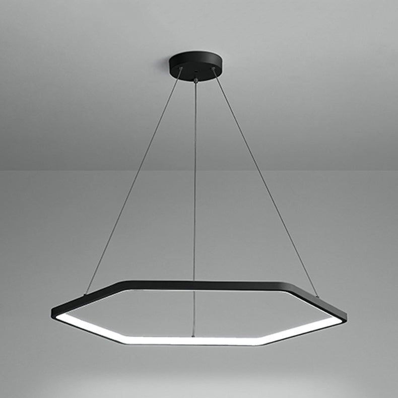 Geometric Hanging Light Kit Simplicity LED Metal Pendant Light Fixture