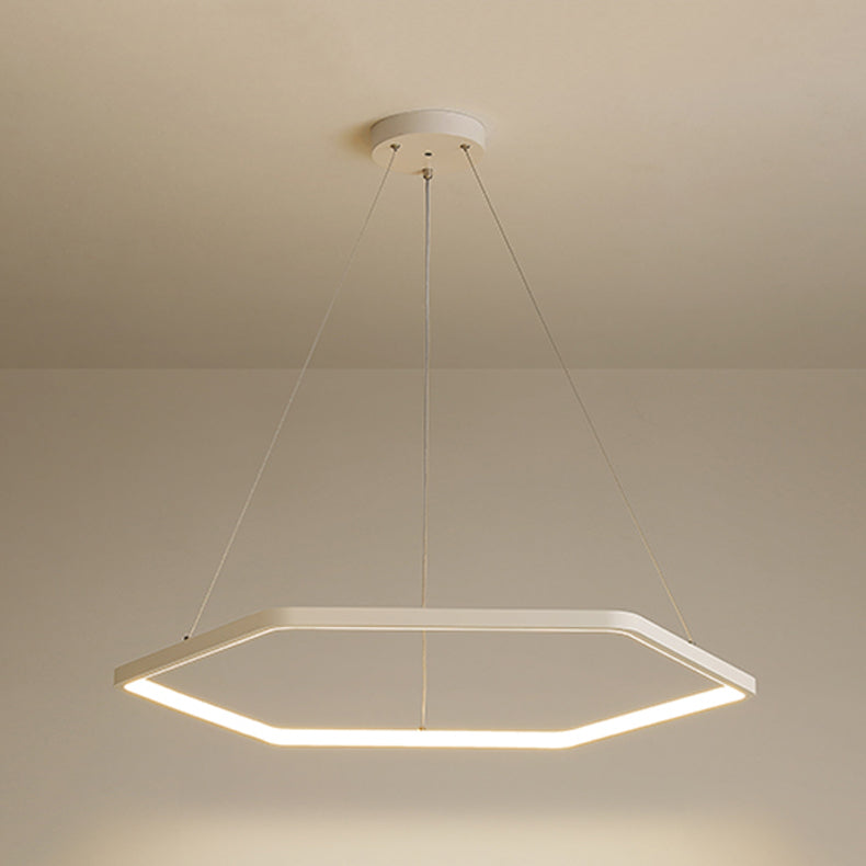 Geometric Hanging Light Kit Simplicity LED Metal Pendant Light Fixture